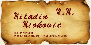 Miladin Mioković vizit kartica